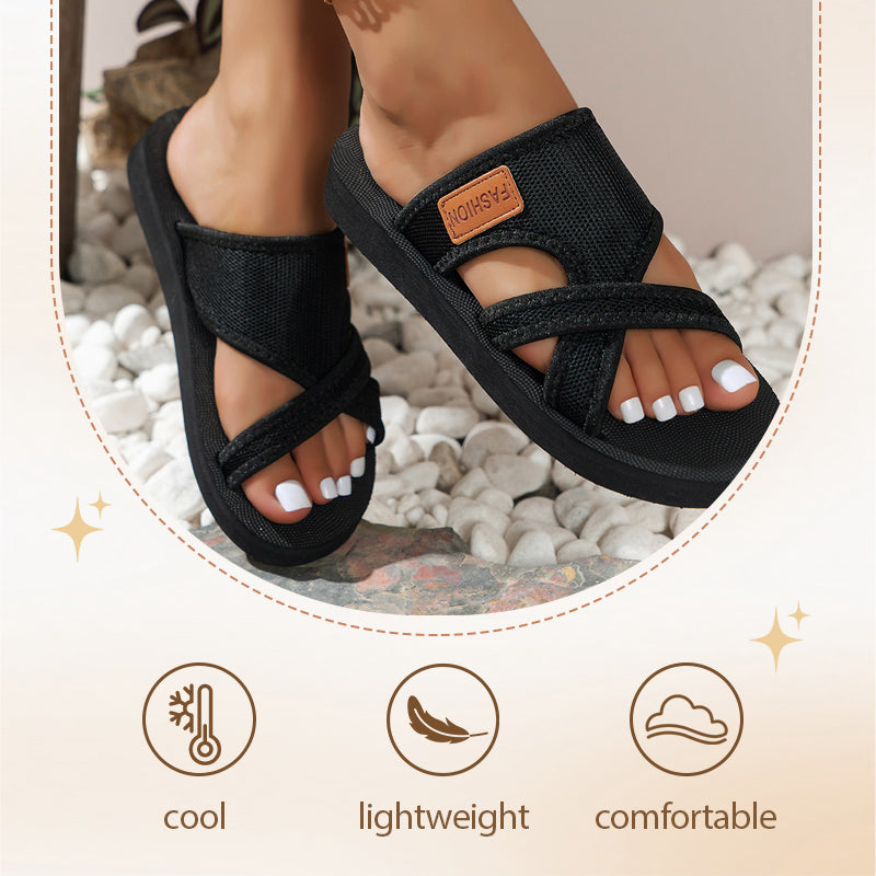 👡 50% RABATT! ✨ Stilvolle Slide-Sandalen mit Kreuzband für Damen – Leicht, bequem & perfekt für Sommer & Alltag – Ideal für Strand, Stadtbummel oder entspannte Tage zu Hause 🌸