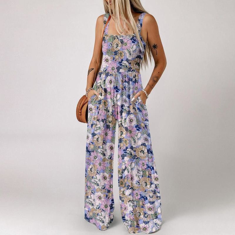 💎 -50% FRÜHLINGS-DEAL! 💎 Damen Ärmelloser Jumpsuit: Weitbein, Elastisch & Mit Taschen für Sommer