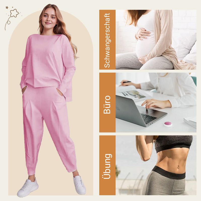 🔥💞 2-teiliges Langarm-Set: weicher Rundhals-Pullover & Hose, langlebig, vielseitig kombinierbar für jeden Tag 💞🔥