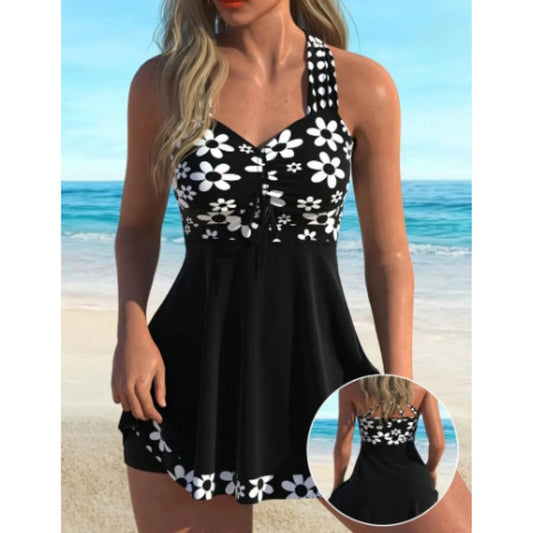🌺 47% RABATT! ☀️ Damen-Tankini-Badeanzüge mit Blumenmuster und Boyshorts – Schnelltrocknend, Bequeme Passform & Modische Bedeckung 🏖️