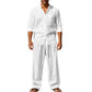 👔⏰ ZEITLICH BEGRENZTES SPECIAL – 50% RABATT+Versandkostenfrei! Herren Casual Atmungsaktives Hemd und Hose Set – Lässig, bequem & perfekt für Arbeit & Alltag 🍂