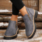 ✨ MÁS VENDIDO🔥Botines de punta redonda con cremallera lateral para mujer