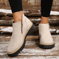 ✨ MÁS VENDIDO🔥Botines de punta redonda con cremallera lateral para mujer