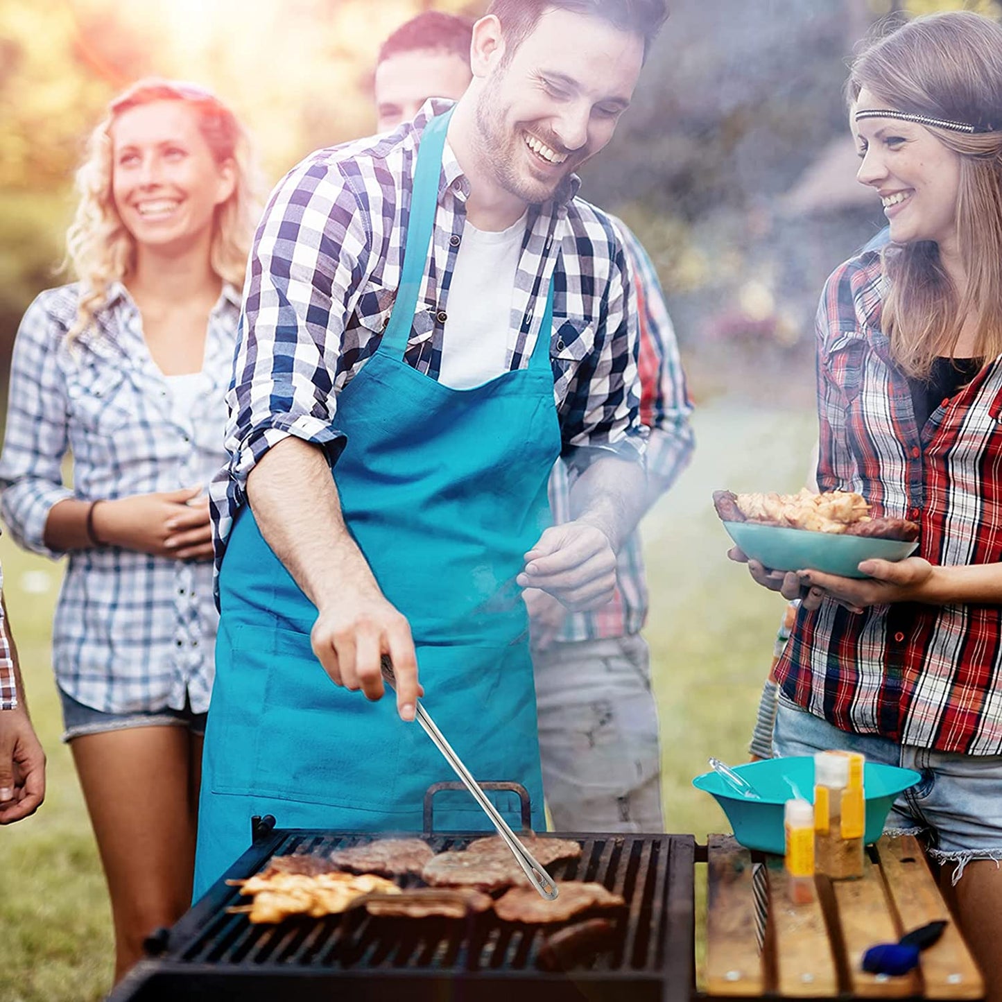 🍖50 % RABATT⏰ Grillzange aus Edelstahl, hitzebeständig für den Außengrill