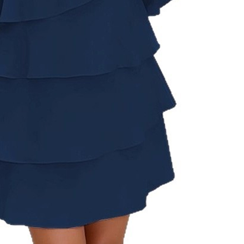 💎 48% RABATT! 💎 Elegantes Damen-Kleid mit Volantsaum – Zeitloser Quadratischer Ausschnitt & Fließende Ärmel