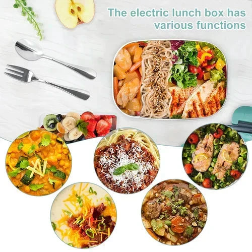 🍱 50% RABATT! 🔥 Tragbare Heiz-Lunchbox mit Edelstahl-Einsatz – Trockene Erwärmung, 12V/220V & doppelte Spannung – Ideal für Auto, Büro & Reisen ⚡