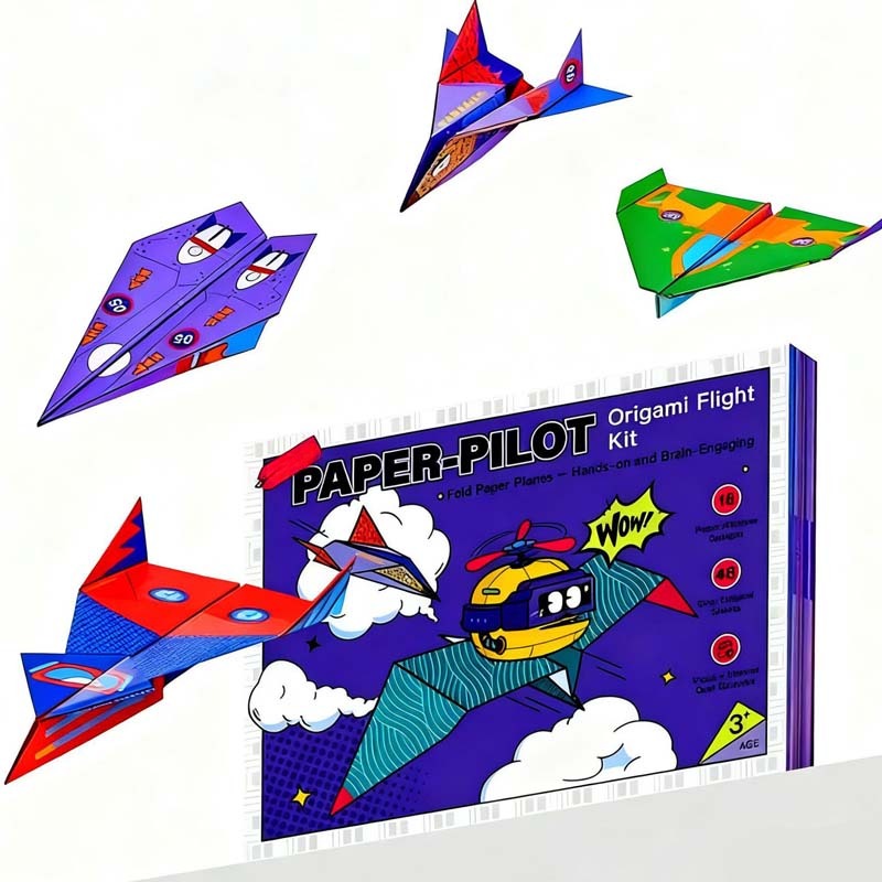 ✈️ 50% Rabatt！✨ Kreatives DIY-Papierfliegerset - Baue & Starte 10 Modelle, Pädagogisches STEM-Spielzeug für Kinder 6-12 Jahre 🧠🎯