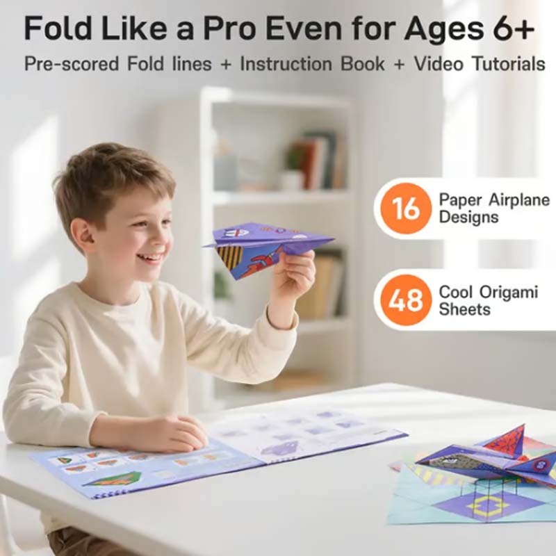 ✈️ 50% Rabatt！✨ Kreatives DIY-Papierfliegerset - Baue & Starte 10 Modelle, Pädagogisches STEM-Spielzeug für Kinder 6-12 Jahre 🧠🎯