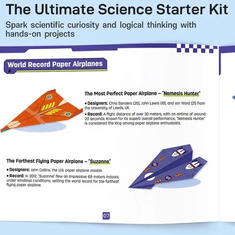 ✈️ 50% Rabatt！✨ Kreatives DIY-Papierfliegerset - Baue & Starte 10 Modelle, Pädagogisches STEM-Spielzeug für Kinder 6-12 Jahre 🧠🎯