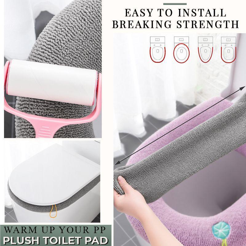 🚽 KAUFE 1, ERHALTE 1 GRATIS! 🧻 Plüsch-Toilettensitzbezug – Weich, Hygienisch & Einfach zu Befestigen 🛁