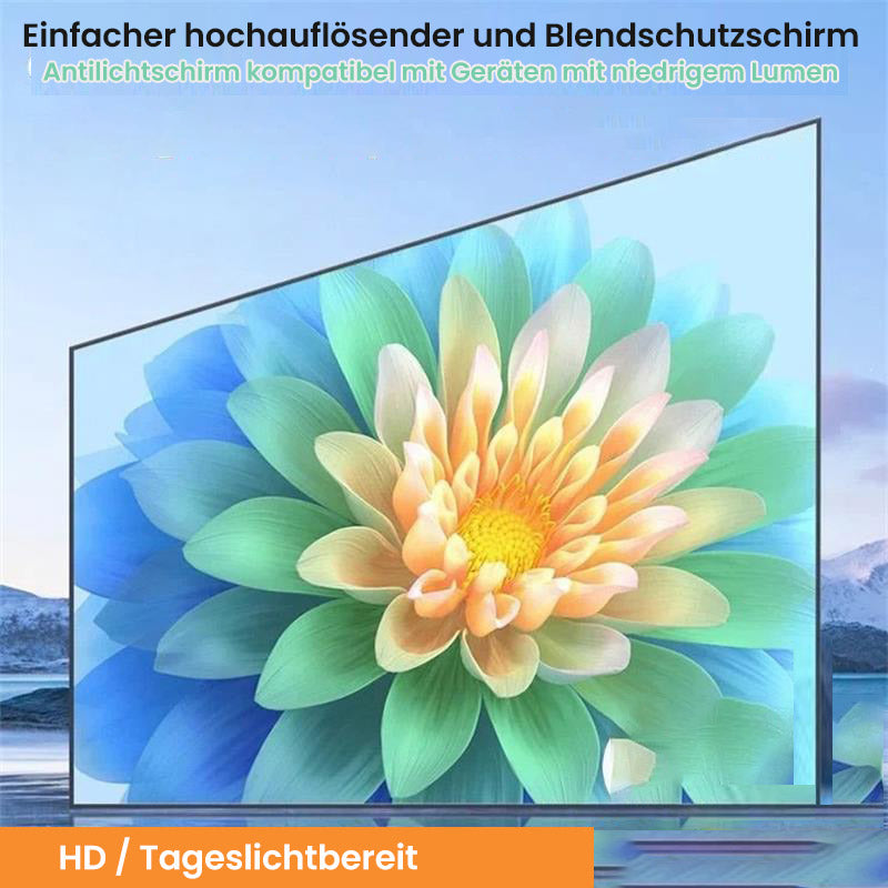 🥳WM-Modus an⚽️💥60% RABATT! 🎬FALTBARE PROJEKTIONSLEINWAND - 120 Zoll Mattierte Oberfläche, Leicht & Wasserdicht, Perfekt für Heimkino und Outdoor-Camping 🏕️🌟