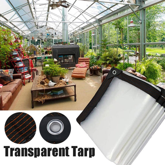 🛡️ LIMITIERT: 50% RABATT! 🔥 Hochbelastbare Transparente Plane – Wasserdicht, Isolierend & UV-Beständig mit Aluminium-Ösen ⛈️