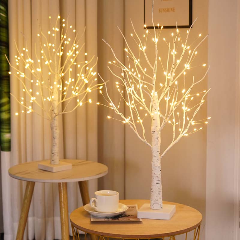 ✨ Dekorative LED-Lampe "Birke“ – warmes, einladendes Licht, energiesparend, natürliches Design 🌳💡