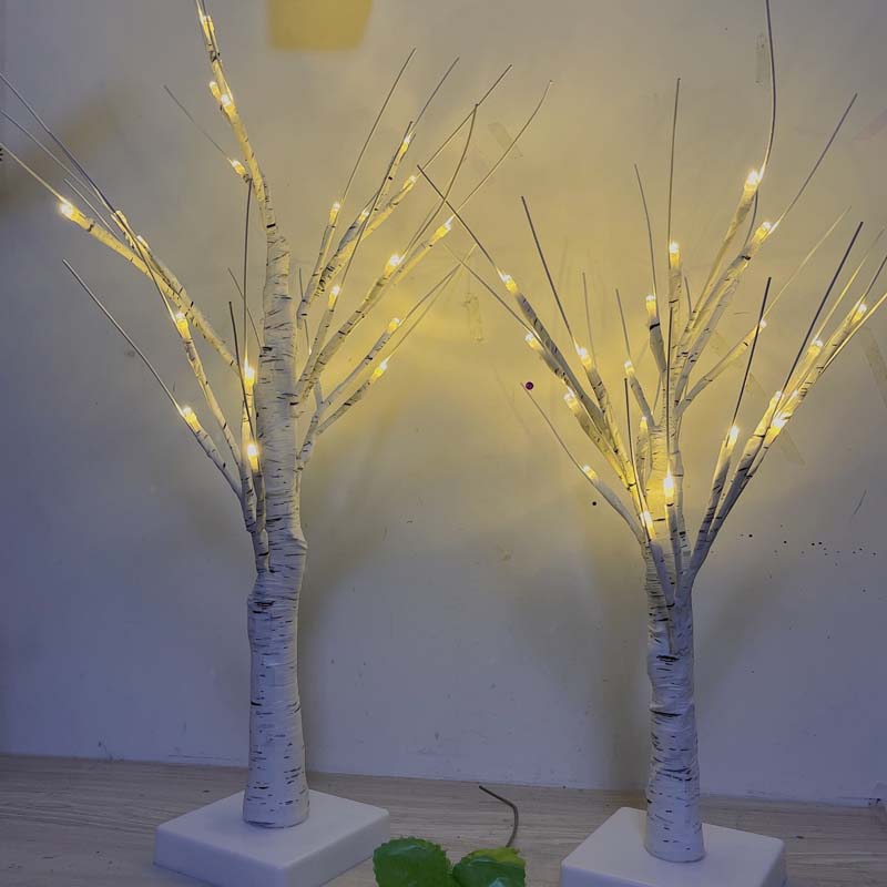 ✨ Dekorative LED-Lampe "Birke“ – warmes, einladendes Licht, energiesparend, natürliches Design 🌳💡