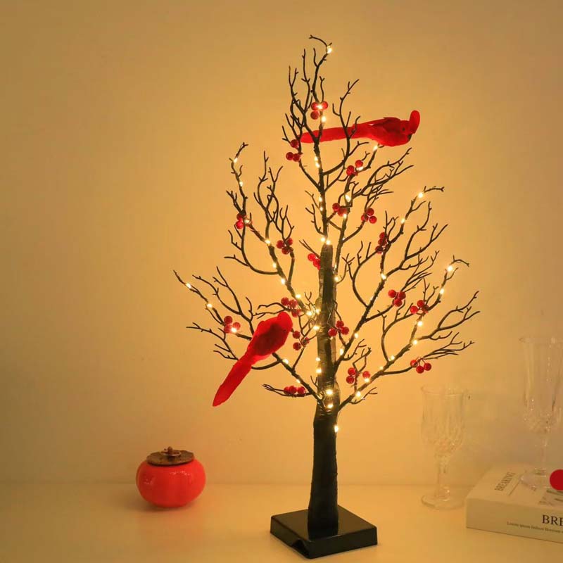 ✨ Dekorative LED-Lampe "Birke“ – warmes, einladendes Licht, energiesparend, natürliches Design 🌳💡
