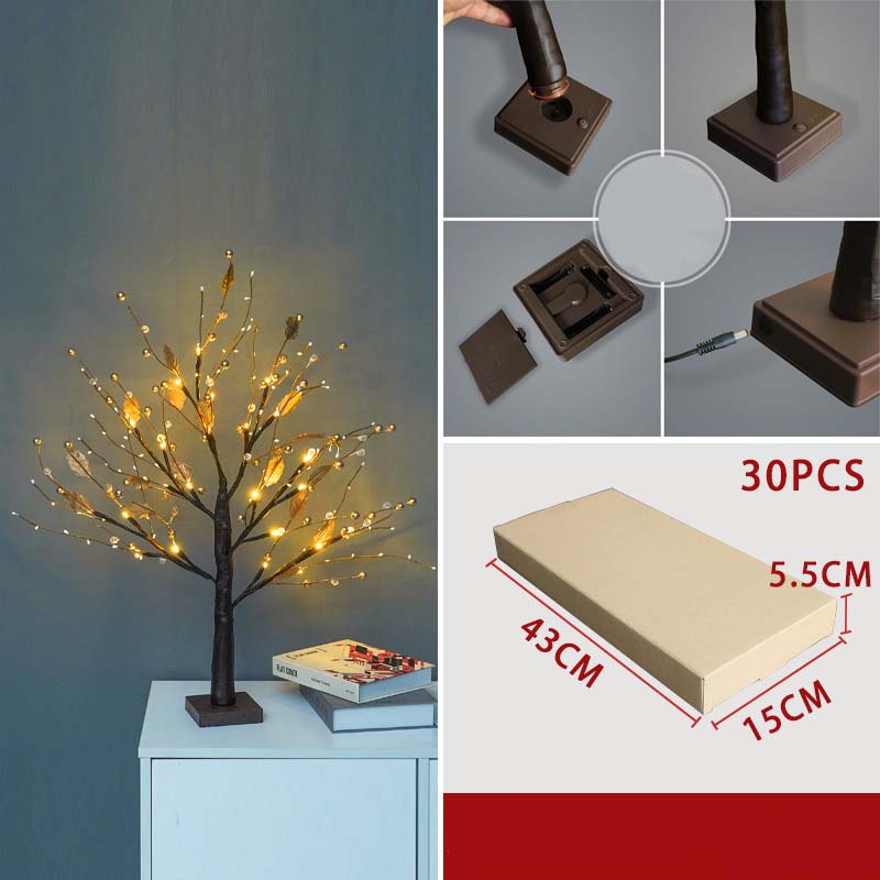 ✨ Dekorative LED-Lampe "Birke“ – warmes, einladendes Licht, energiesparend, natürliches Design 🌳💡