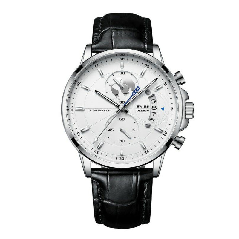 📢📢50 % Rabatt!!! 🎅Herrenuhr mit Globusmotiv im maritimen Stil