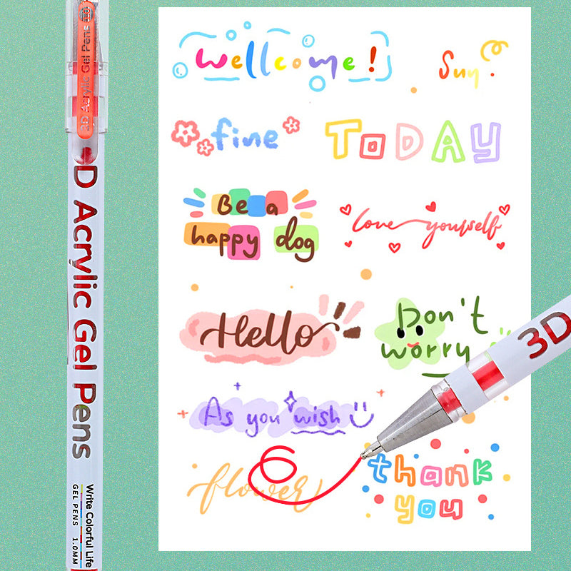 🖍️ GELSTIFT-SET - 12 Leuchtende Farben für Kunst und Schreiben, Fließende Tinte für Glatte Striche, Ideal für Schule, Büro und Kreativprojekte 🎨📝