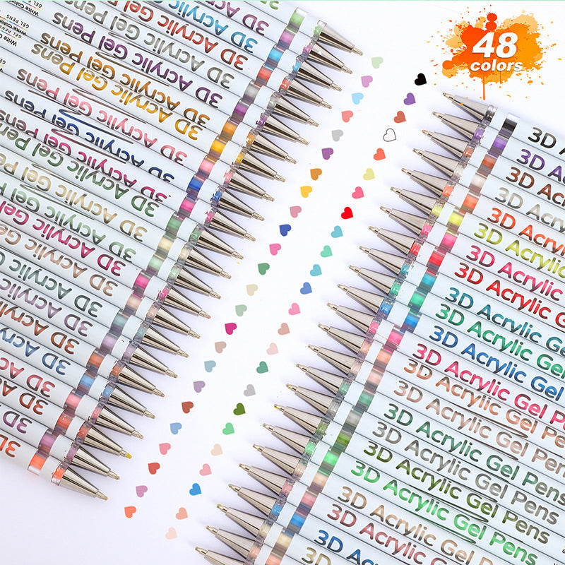 🖍️ GELSTIFT-SET - 12 Leuchtende Farben für Kunst und Schreiben, Fließende Tinte für Glatte Striche, Ideal für Schule, Büro und Kreativprojekte 🎨📝