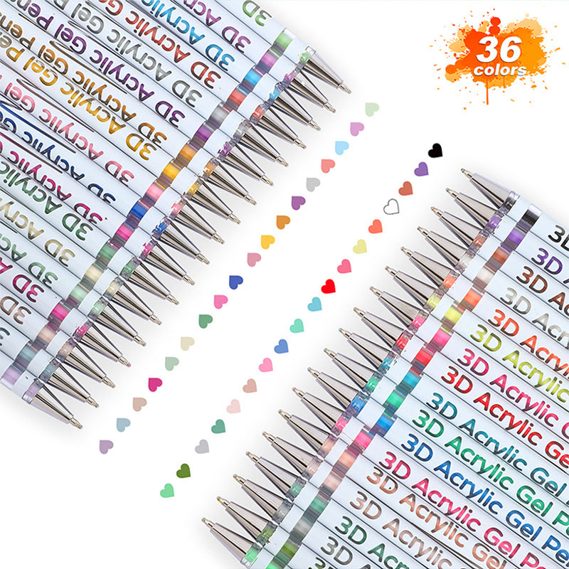 🖍️ GELSTIFT-SET - 12 Leuchtende Farben für Kunst und Schreiben, Fließende Tinte für Glatte Striche, Ideal für Schule, Büro und Kreativprojekte 🎨📝