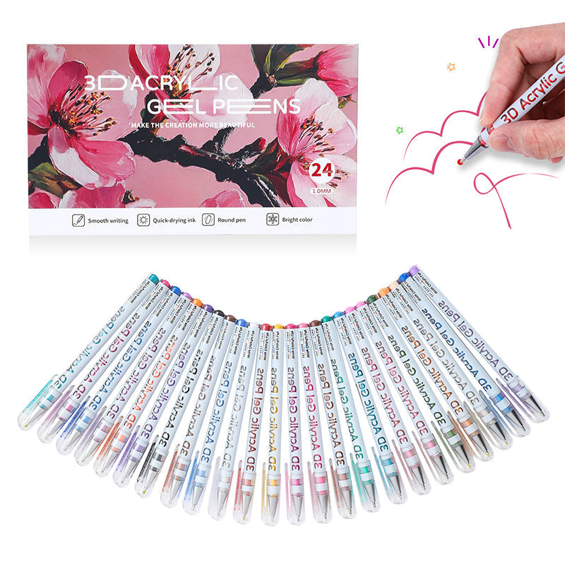 🖍️ GELSTIFT-SET - 12 Leuchtende Farben für Kunst und Schreiben, Fließende Tinte für Glatte Striche, Ideal für Schule, Büro und Kreativprojekte 🎨📝