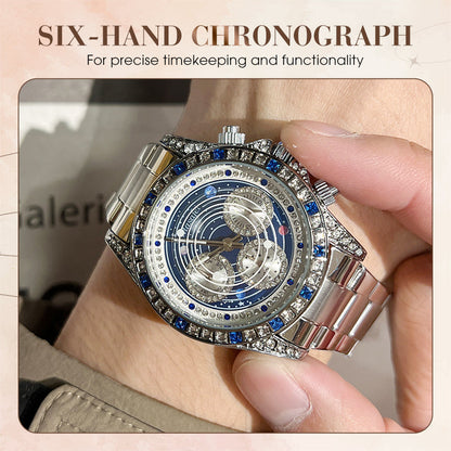 📢📢60 % Rabatt!!! 🎅【🎁Weihnachtsgeschenk🎁】TINAIBIN Zwölf Sternzeichen & Sternenhimmel Diamant Automatikuhr Skelett Herrenuhr