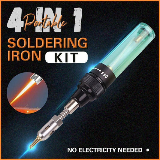 🔧 4-in-1 Tragbarer Lötkolben – Eingebauter Akku, Verstellbare Temperatur & Vollständiges Zubehör 📦🔋