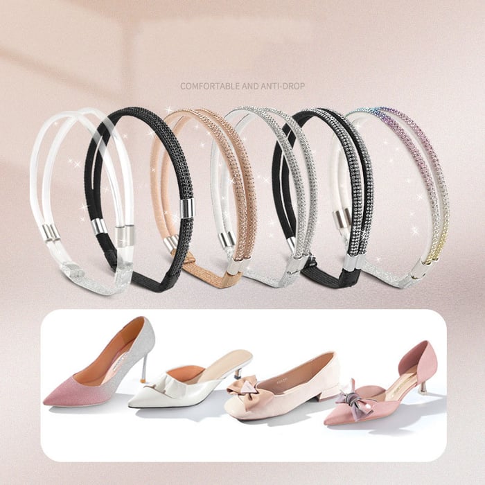 🎉Strass-Befestigungsriemen für High Heels