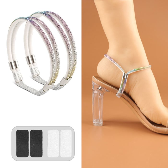 🎉Strass-Befestigungsriemen für High Heels