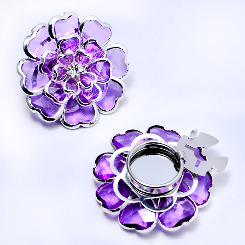 🌷60% RABATT✨Zweiteiliges Schmuckset: Manschettenknöpfe & Brosche mit Rhinestone-Blütendesign ✨🌷 Vielseitig tragbar – Für festliche Anlässe & elegante Alltagsakzente