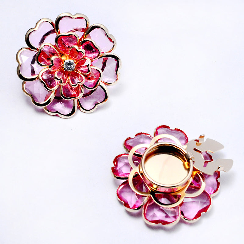 🌷60% RABATT✨Zweiteiliges Schmuckset: Manschettenknöpfe & Brosche mit Rhinestone-Blütendesign ✨🌷 Vielseitig tragbar – Für festliche Anlässe & elegante Alltagsakzente