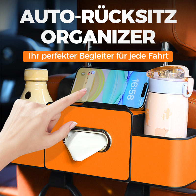 🎒 60% RABATT! 🚗 Multifunktionale Rücksitz-Aufbewahrungsbox – Mehrere Fächer, Stabil & Platzsparend 🧳