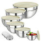 🛍️ 60% RABATT! 🥣 6-teiliges Edelstahl-Schüssel-Set mit Deckel – Spritzschutz, vielseitig & stapelbar – Ideal für Salat, Backen & Aufbewahrung ✨