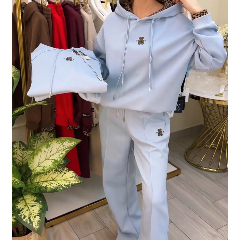 ✨🔥Lässiger Damen-Hoodie mit Leopardenmuster-Futter🐆