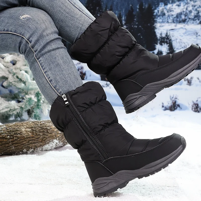🎁60% RABATT❄️💖Extra warme, mit Kunstfell gefütterte Schneestiefel für Damen