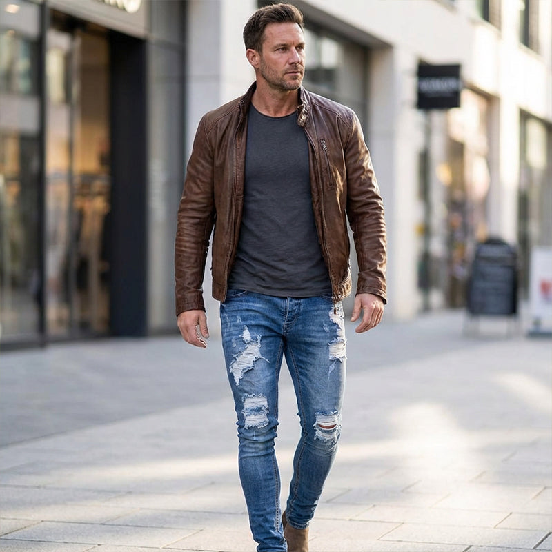 💘 Valentinstagsangebot: 50% Rabatt! 👖 Stylische Ripped Skinny Jeans für Herren: Moderner Zerrissener-Look + Bequeme Baumwolle – Für einen lässig-coolen Style!