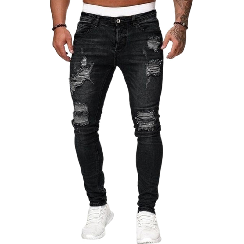 💘 Valentinstagsangebot: 50% Rabatt! 👖 Stylische Ripped Skinny Jeans für Herren: Moderner Zerrissener-Look + Bequeme Baumwolle – Für einen lässig-coolen Style!