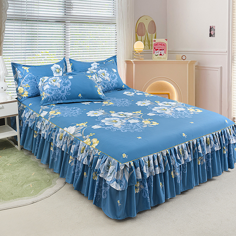 🔥Heißer Verkauf 50% Rabatt🛏️3-teiliges Bettvolant-Set🌺