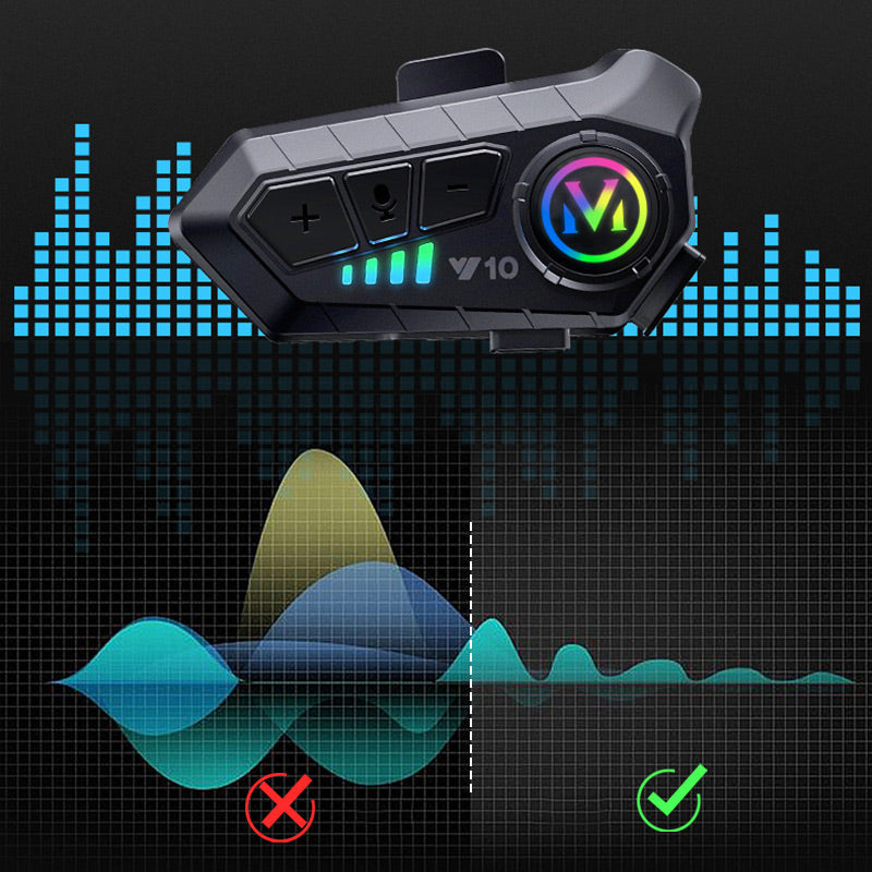 ✨50% Rabatt✨Motorrad-Bluetooth-Headset für Halbschalen- und Vollschalenhelme