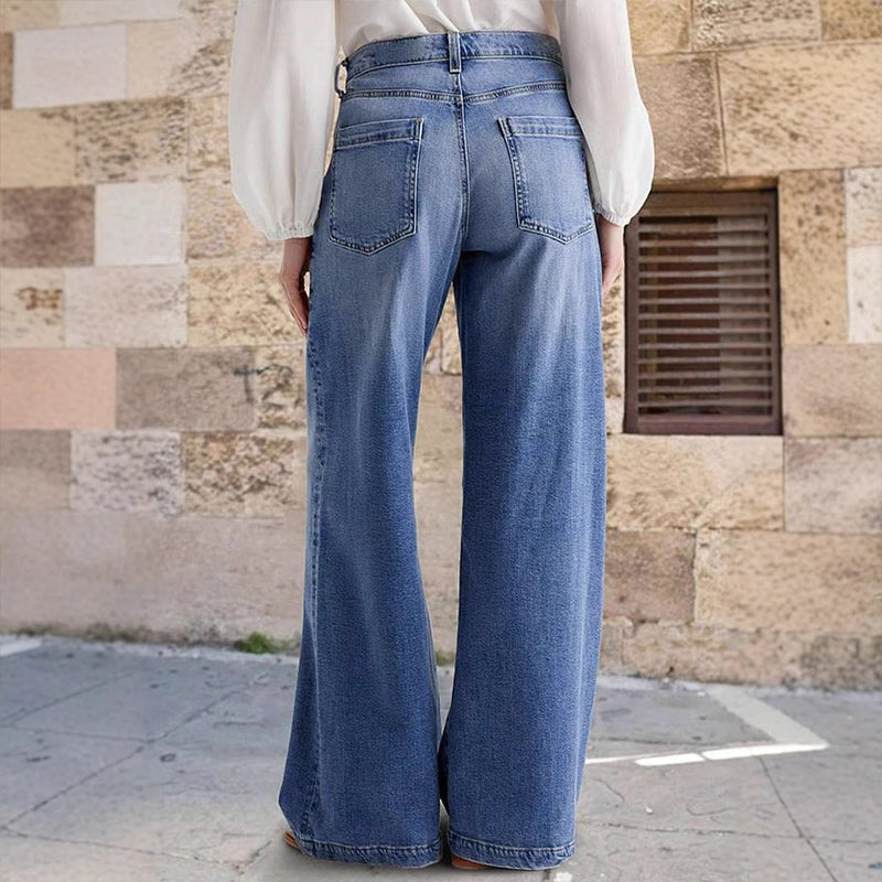 ⏳Begrenzte Zeit 46% Rabatt💥Damen-Vintage-Hochbund-Weitbeinjeans