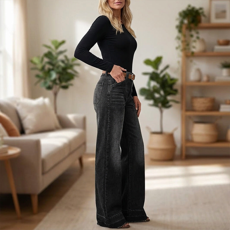 💥Hot Sales-50% OFF👖Women's Retro Flare Jeans with Pockets🔥