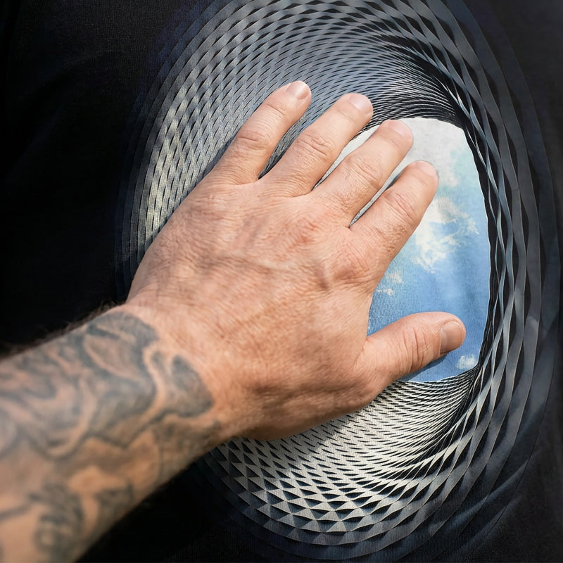 Herren 3D-Digitaldruck-Grafikoberteil