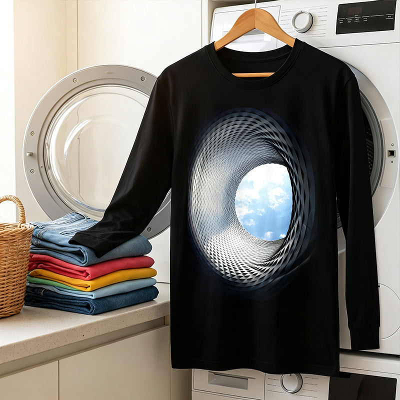 Herren 3D-Digitaldruck-Grafikoberteil