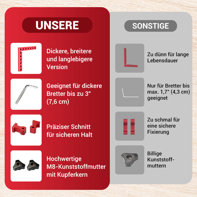 📐 60% RABATT! 🔩 90-Grad-Positionierung-Winkelspanner – Präzise Ausrichtung, Robuste Konstruktion & Vielseitig für Holzbearbeitung und DIY ⚙️