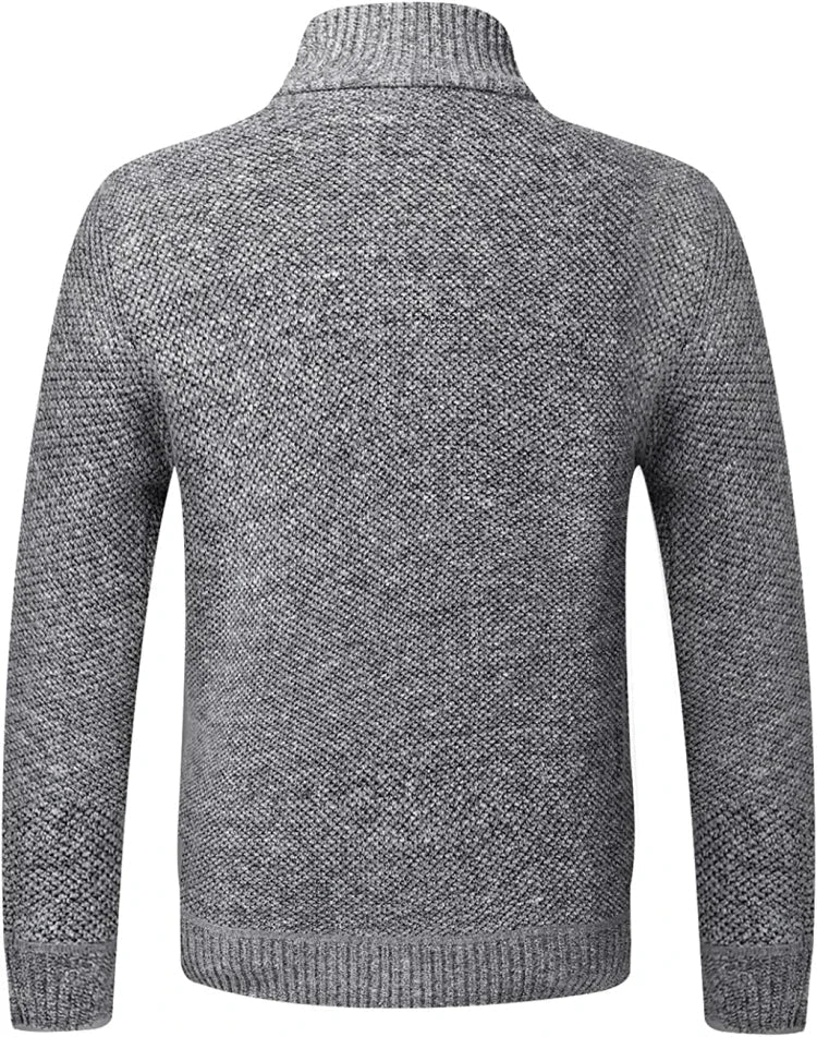 Herren-Strickjacke mit Reißverschluss und einfacher Tasche