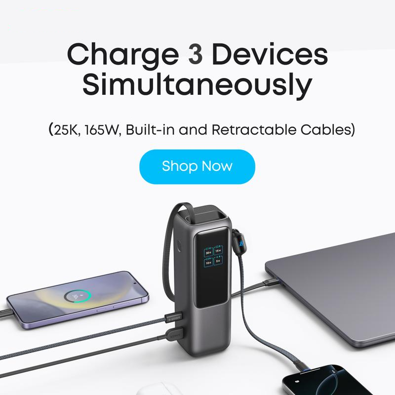 🔥 57 % Rabatt！！🔌Tragbares Ladegerät mit integriertem Kabel