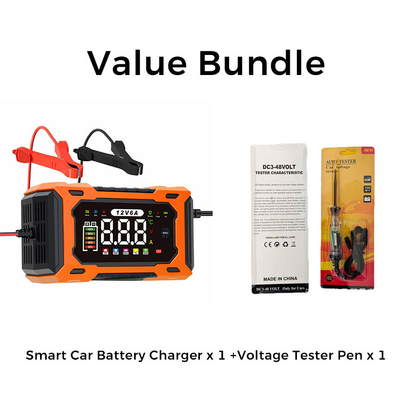 📢📢50 % RABATT !! ⏰Zeitlich begrenztes Angebot-Intelligentes 12-V-Autoladegerät mit 6 A und Impulsreparaturfunktion