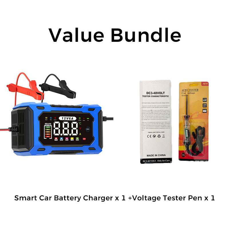 📢📢50 % RABATT !! ⏰Zeitlich begrenztes Angebot-Intelligentes 12-V-Autoladegerät mit 6 A und Impulsreparaturfunktion