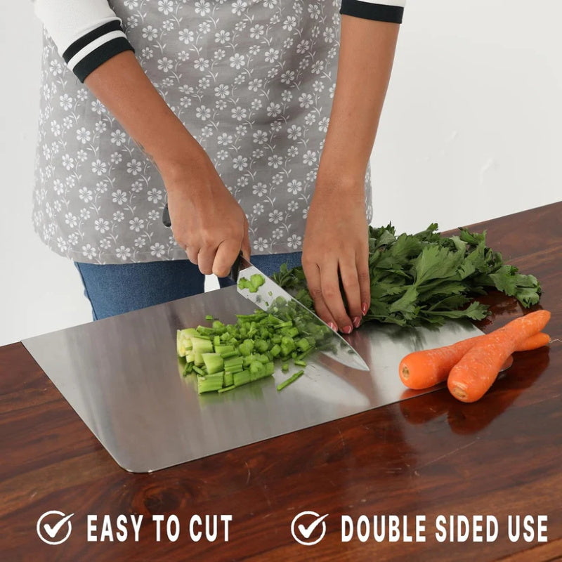 🔪 50% RABATT! ✨ Schneidebrett aus Edelstahl für die Arbeitsplatte – Hygiene, Messerschonend & Leicht zu Reinigen 🍽️