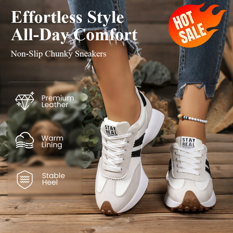 💎 57% RABATT! 💎 Damen-Freizeitschuhe – Klobige Sneaker mit 4 cm Platform, Rutschfest & Retro-Design in 6 Farben 🥿🌈